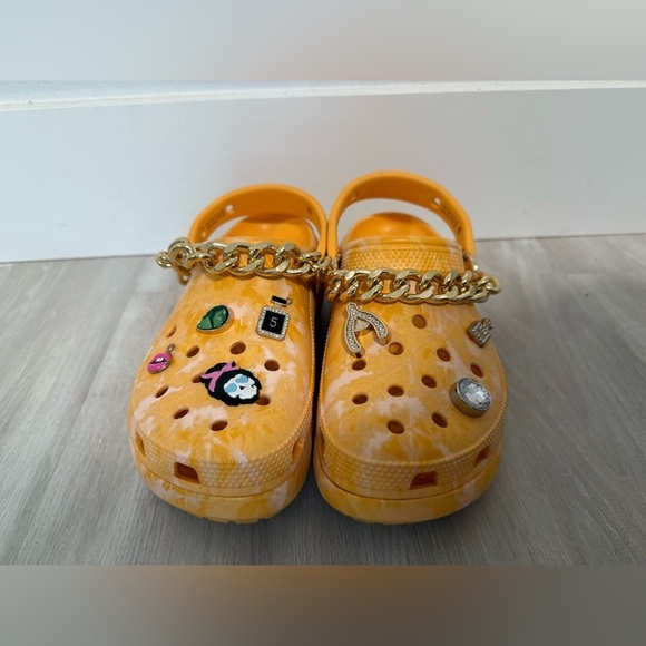 Crocs Women's Classic Platform Graphic Clogs Orange/yellow Sorbet Size 6 - Picture 9 of 13